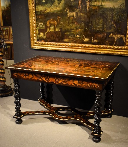 Antiquités - Table à écrire de style Louis XIV - France, XIXe siècle